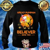 Halloween snoopy and woodstock witch great pumpkin believer since 1966 moon s Sweater