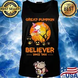 Halloween snoopy and woodstock witch great pumpkin believer since 1966 moon s Tank top