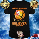 Halloween snoopy and woodstock witch great pumpkin believer since 1966 moon shirt