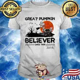 Halloween snoopy great pumpkin believer since 1966 signature sunset shirt
