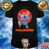 Halloween stitch good guys sunset shirt