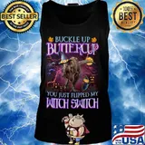 Halloween T-rex Buckle up buttercup you just flipped my witch switch s Tank top