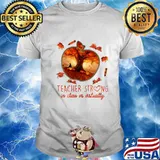 Halloween teacher strong in class or virtually apple shirt