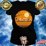 Halloween the peanuts moon vintage retro s Ladies tee
