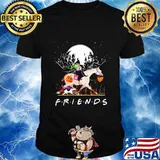 Halloween witch riding horse moon friends shirt