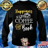 Happiness is a cup of coffee and a good book s Sweater