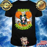 Happy halloween mickey mouse witch pumpkin shirt