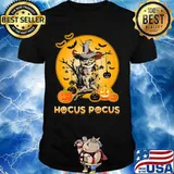 Happy halloween owl witch hocus pocus pumpkin shirt