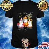 Happy halloween unicorn witch shirt