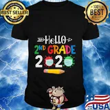 Hello 2nd second grade 2020 back to school boys mask covid-19 shirt