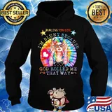 Hippie burlington girl i'm blunt because god rolled me that way vintage retro s Hoodie