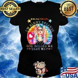 Hippie burlington girl i'm blunt because god rolled me that way vintage retro s Ladies tee