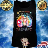 Hippie burlington girl i'm blunt because god rolled me that way vintage retro s Tank top