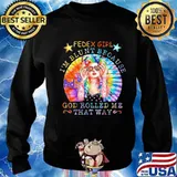 Hippie fedex girl i'm blunt because god rolled me that way vintage retro s Sweater