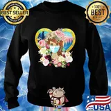 Hippie Nature Fitted Forest Flowers Mask Shirt Sweater
