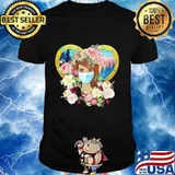 Hippie Nature Fitted Forest Flowers Mask Shirt