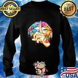 Hippie peace lips hippie saint patrick's day s Sweater