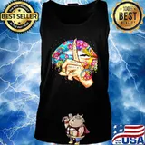 Hippie peace lips hippie saint patrick's day s Tank top