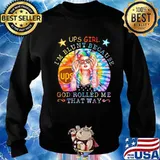 Hippie ups girl i'm blunt because god rolled me that way vintage retro s Sweater