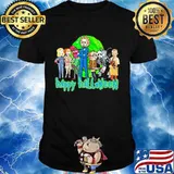 Horror characters rick and morty happy halloween shirt