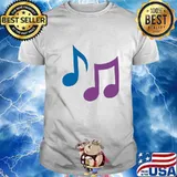 Huge Music Notes White Shirt