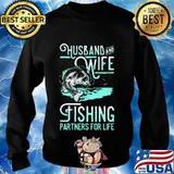 Husband and wife fishing partners for life black s Sweater