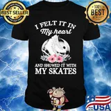 I felt it in my heart and showed it with my skates flowers shirt