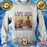 I just want to sip my bourbon and smoke my cigar vintage retro s Sweater