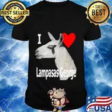 I love Lampasas George the Llama white letter T-Shirt