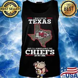 I may live in texas but i'll always have the kansas city chiefs in my dna s Tank top