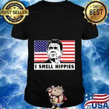 I Smell Hippies, Ronald Reagan Merica USA Shirt T-Shirt