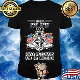I took a dna test god is my father navy veterans are my brother american flag independence day shirt
