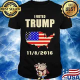 I voted trump 11 8 2016 american flag independence day shirt