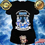 Indianapolis colts talk with your pads play with your heart s Ladies tee