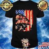 Iron maiden band members signature american flag independence day shirt