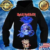 Iron maiden band skeleton holding earth s Hoodie