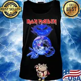 Iron maiden band skeleton holding earth s Tank top