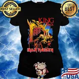 Iron maiden band skeleton king of rock s Ladies tee
