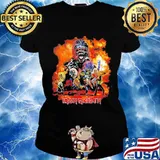 Iron maiden band skeleton member british flag s Ladies tee