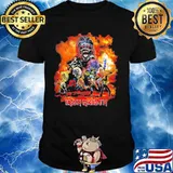Iron maiden band skeleton member british flag shirt