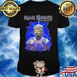 Iron maiden band skeleton powersgave lightning shirt