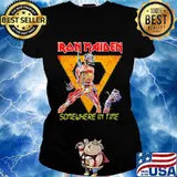 Iron maiden band skeleton somewhere in time s Ladies tee