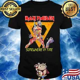 Iron maiden band skeleton somewhere in time shirt