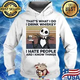Jack skellington that's what i do i drink whiskey i hate people and i know things vintage retro s Hoodie