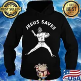 Jesus saves baseball player s Hoodie
