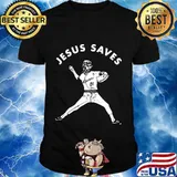 Jesus saves baseball player shirt