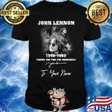John lennon 1940 1980 thank you for the memories to your name signature shirt