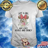 Just a girl who loves books and disney flowers shirt