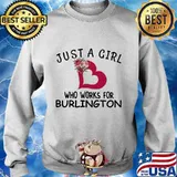 Just a girl who works for burlington heart flowers s Sweater