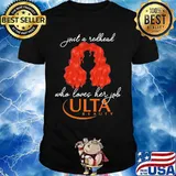 Just a redhead who loves her job ulta beauty shirt